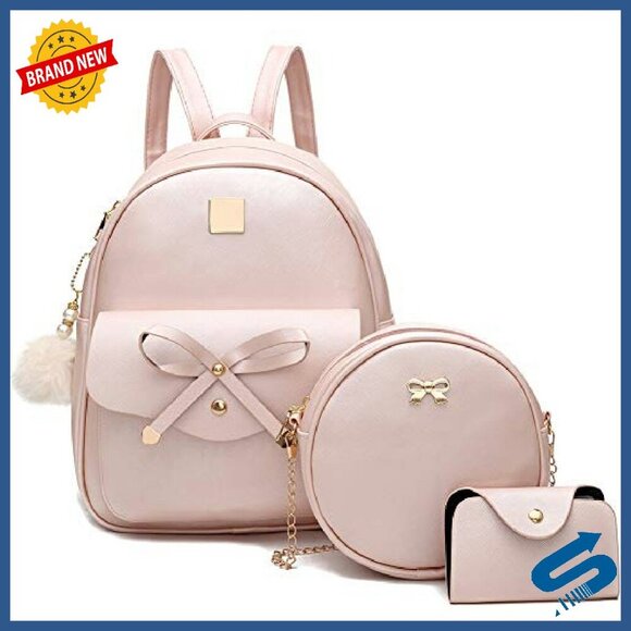 PU Leather Backpack with Adjustable Straps, Multiple Pockets, 10x4x12 main image 8